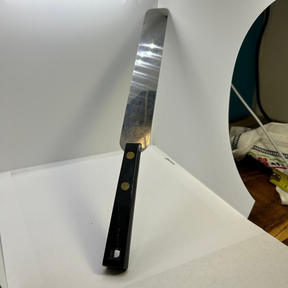 Vintage Wisehold Icing Spatula Utensil Stainless Steel Black Handle USA